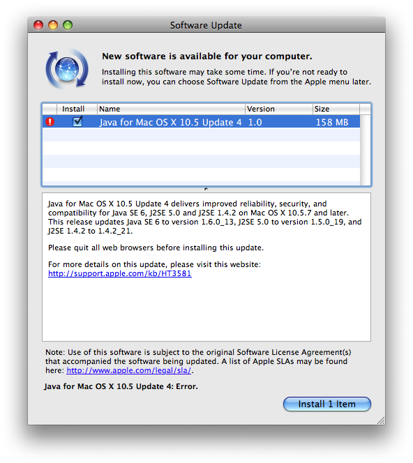 Java update error download failed mac version